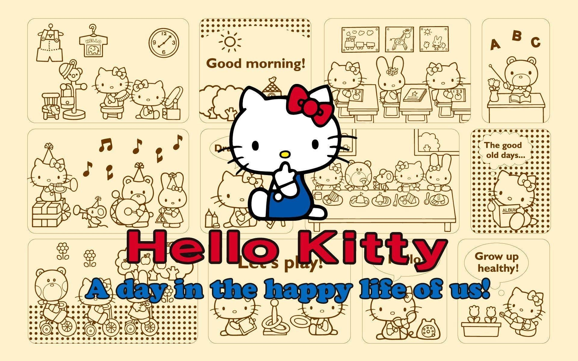 1920x1200 Pixels Hello Kitty Background Brown, Desktop