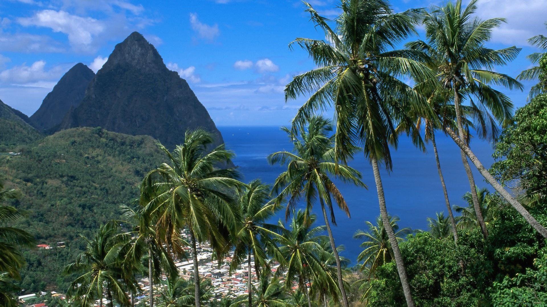 1920x1080 soufriere mountain piton caribbean soufriere and the pitons st, Desktop