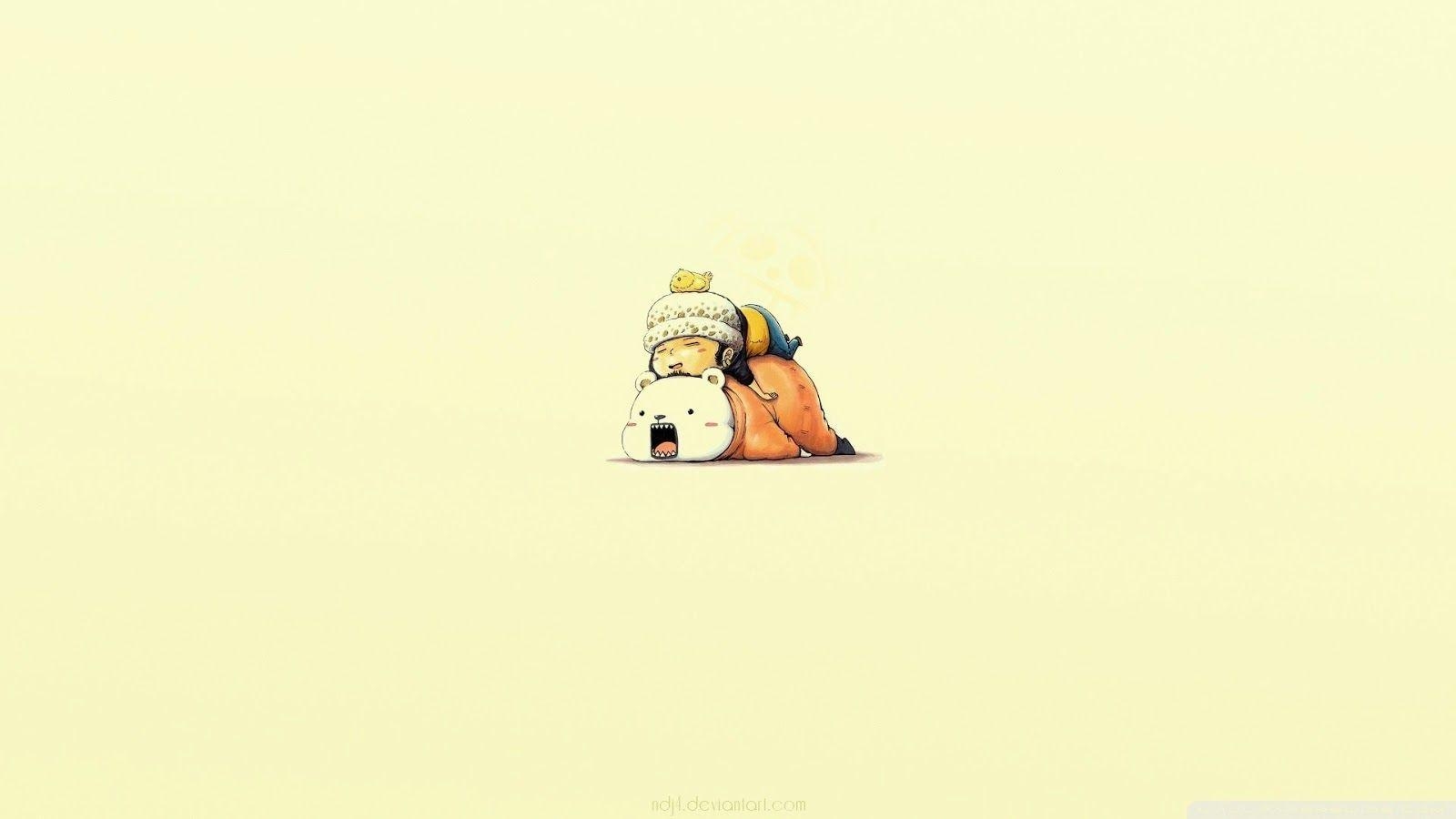 1600x900 Bepo Law Sleeping Anime Chibi One Piece HD Wallpaper Desktop Background #sleeping. Anime wallpaper, Trafalgar law wallpaper, Cute simple wallpaper, Desktop