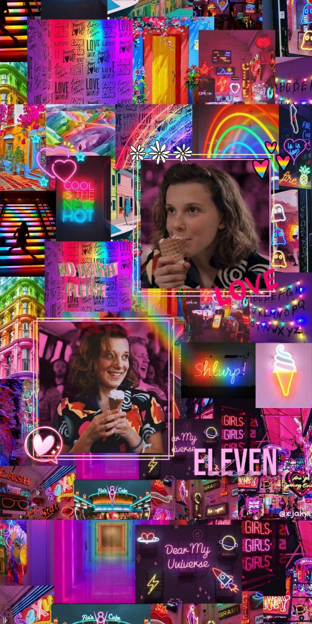 1080x2160 Millie Bobby Brown, Eleven Stranger things 3 Wallpaper Colors, Phone