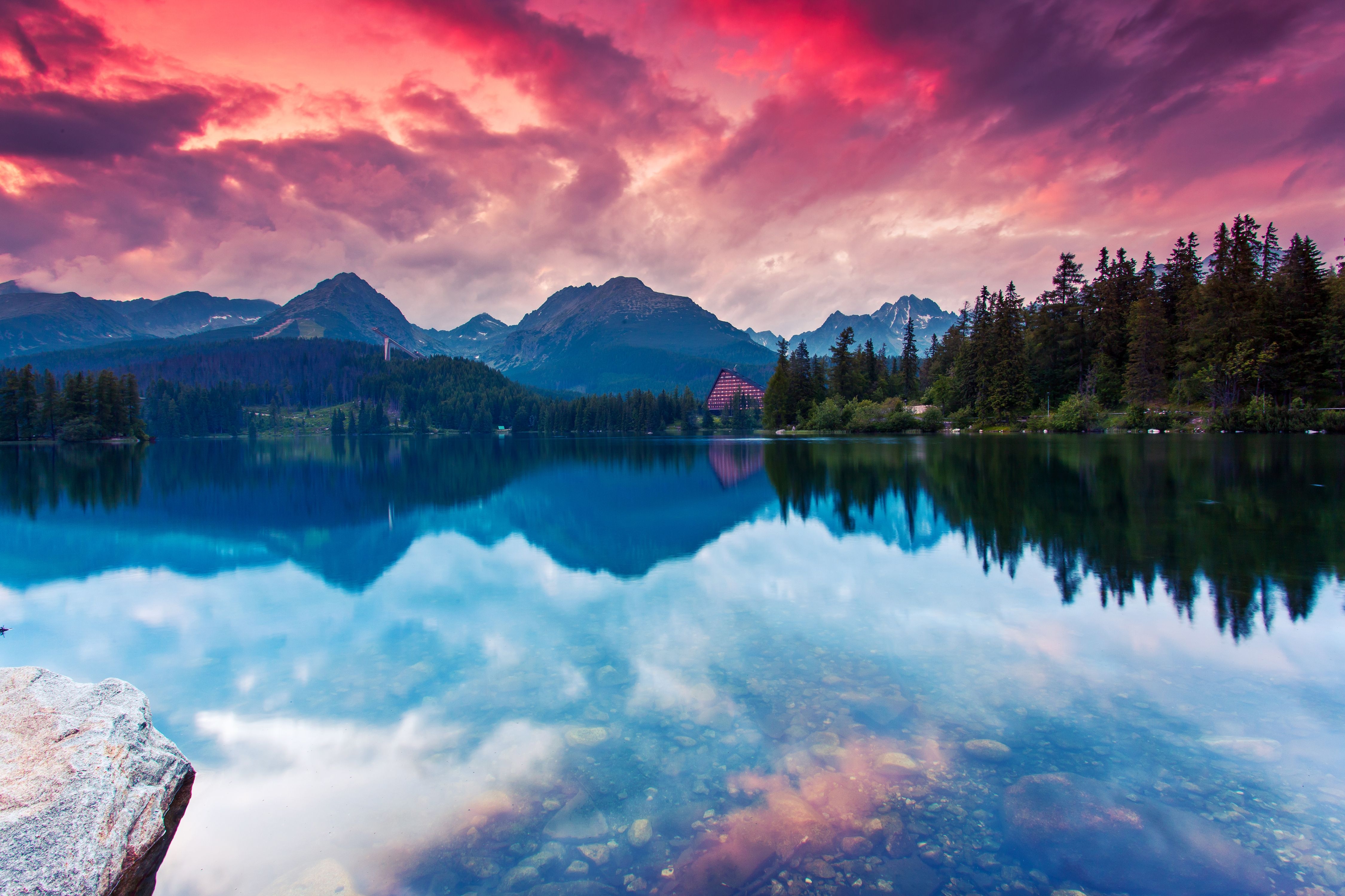 4500x3000 Wallpaper Lake, Mountains, Reflections, Tatra National Park, Desktop