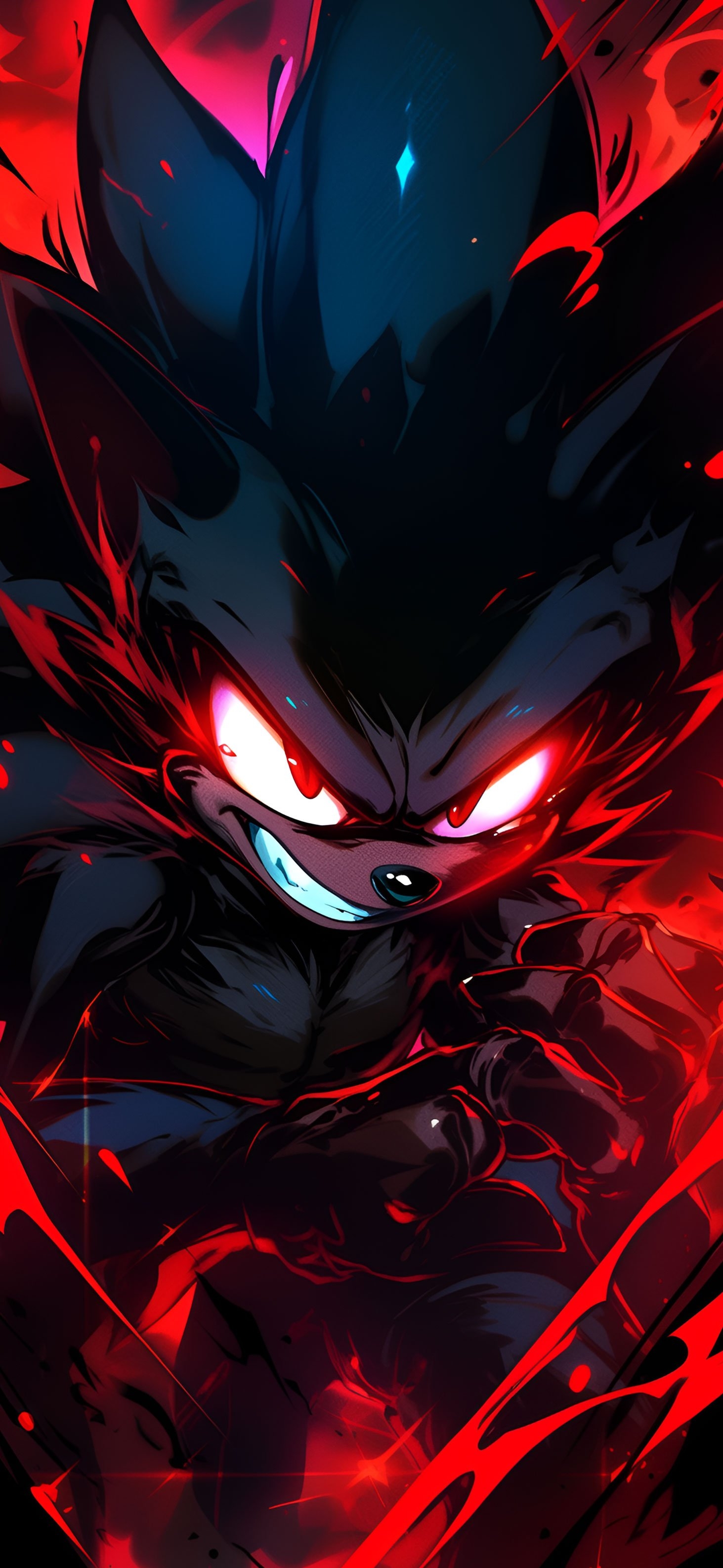 1470x3180 Shadow the Hedgehog Black & Red Wallpaper iPhone & Android, Phone