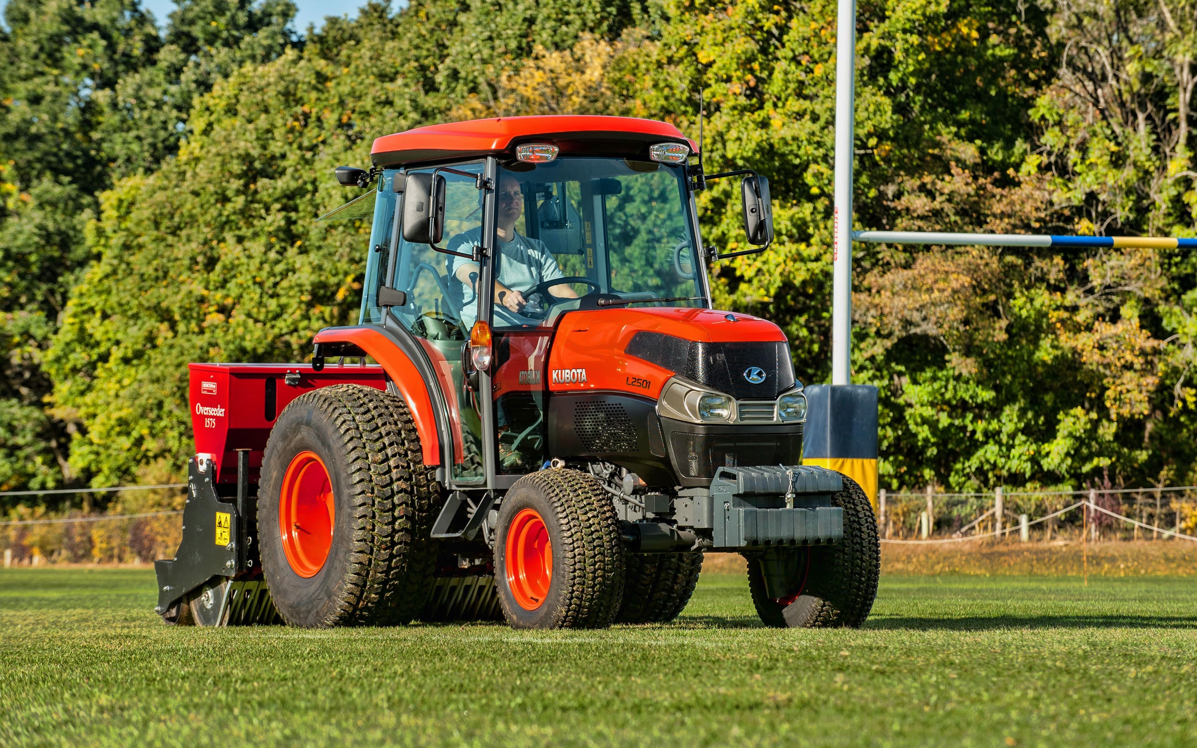 3840x2400 Download wallpaper 4k, Kubota L picking grass, 2020 tractors, Desktop