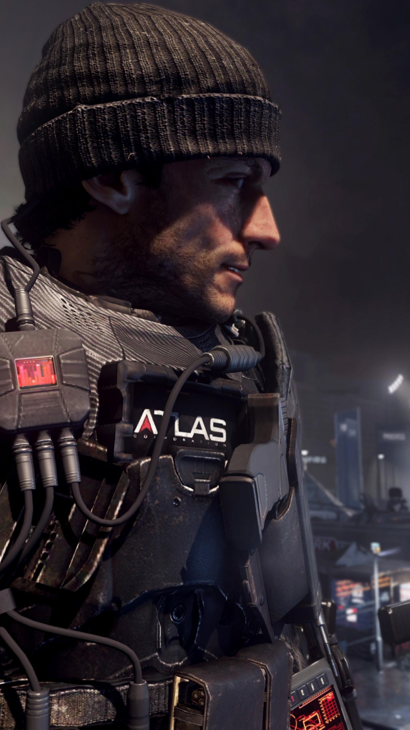 1440x2560 Wallpaper Call of Duty Advanced Warfare, game, shooter, soldier, exoskeleton, ATLAS, CoD, AW, screenshot, Games, Phone