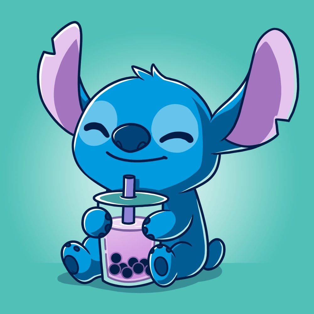 1000x1000 Stitch Drinking Boba Wallpaper. Lilo and stitch drawings, Disney collage, Cute disney drawings, Phone