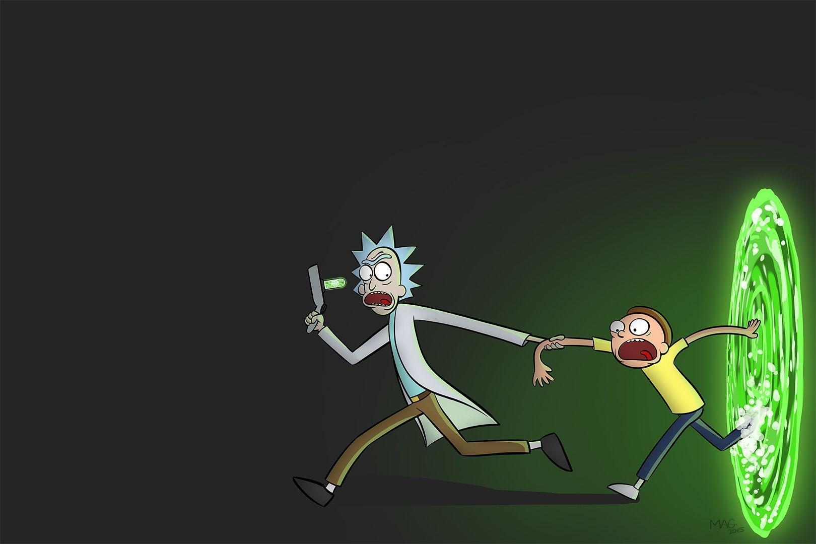 1620x1080 Rick and Morty_01 (Duel Monitor Wallpaper) by MikeAGar85 on Newgrounds, Desktop
