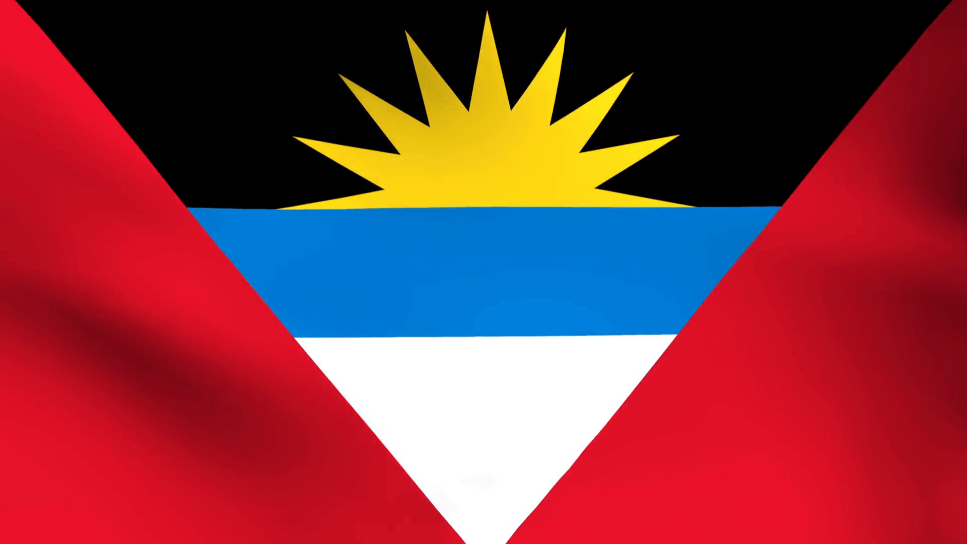 1920x1080 National flag of Antigua and Barbuda Stock Video Footage, Desktop