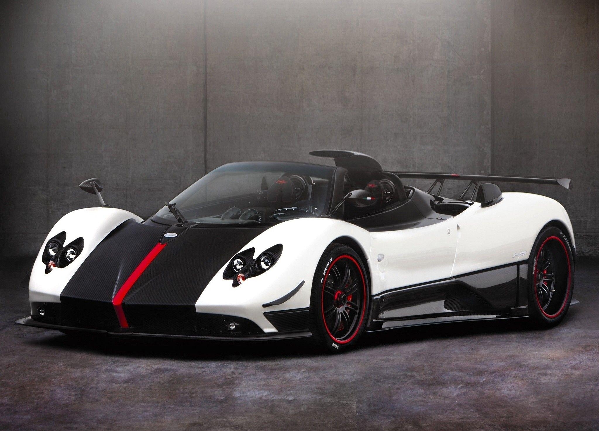 2050x1480 Download  Pagani Zonda Side View, White, Black, Desktop