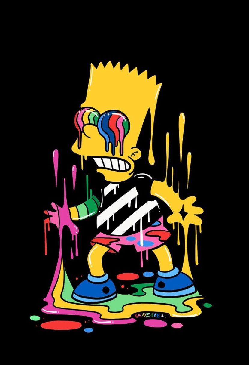 830x1220 Bart Simpson Trippy Wallpaper Free Bart Simpson Trippy Background, Phone