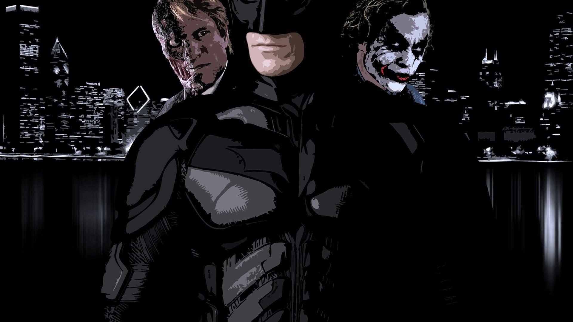 1920x1080 Harvey Dent, The Joker and Batman Dark Knight wallpaper, Desktop