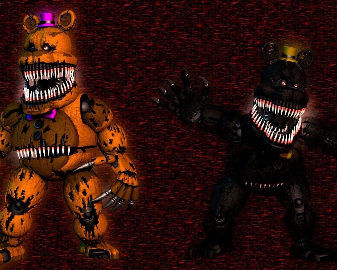 1280x1030 Free download FNAF 4 wallpaper extra Nightmare Fredbear and Nightmare on [1920x1080] for your Desktop, Mobile & Tablet. Explore Nightmare Fredbear Wallpaper. Nightmare Fredbear Wallpaper, Nightmare Wallpaper, Nightmare Freddy Wallpaper, Desktop