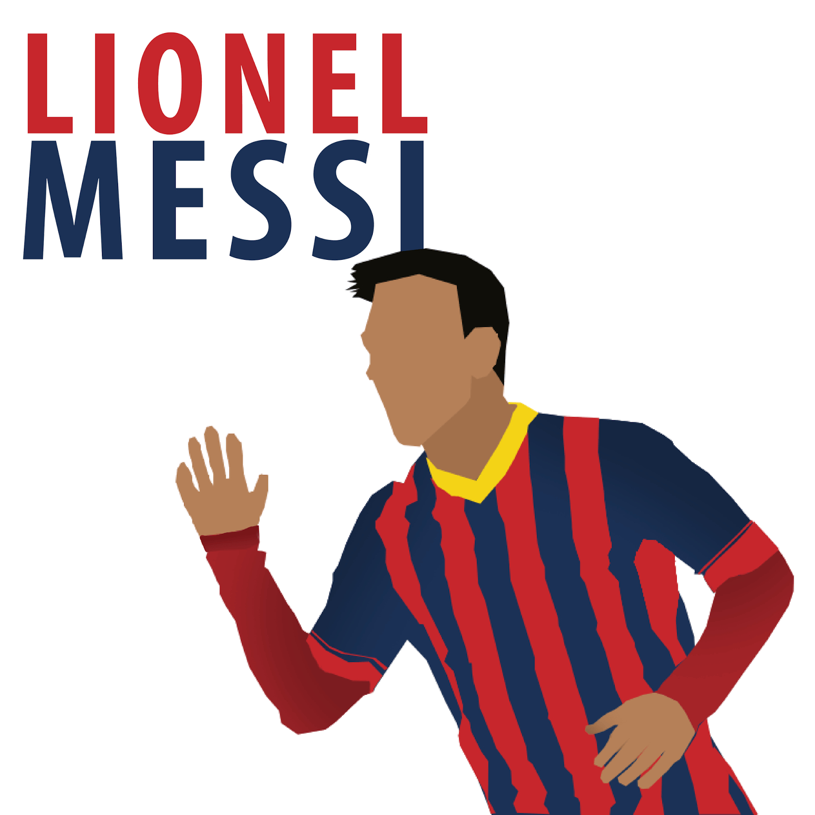 1600x1600 Lionel Messi cartoon wallpaper ( Minimalist), Phone