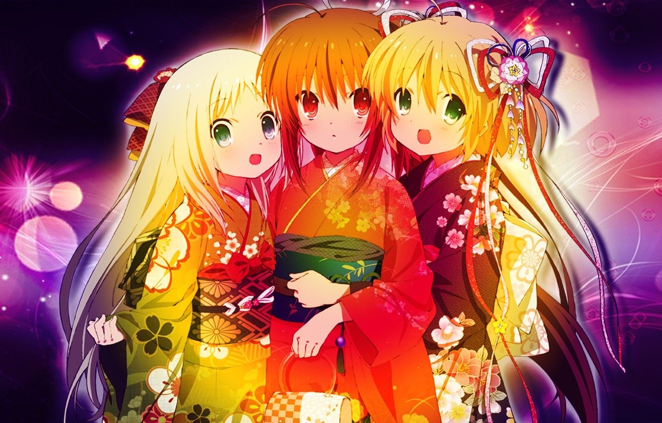 1340x850 Wallpaper holiday, girls, Kawai.anime.goodfon.com, Desktop