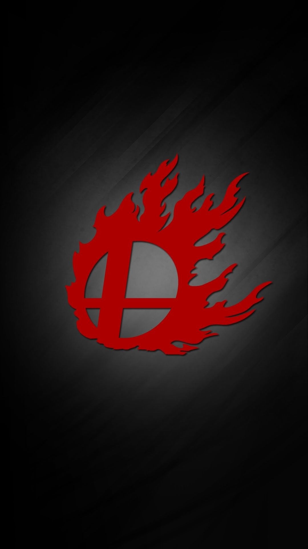 1080x1920 Smash Bros Fire Logo Wallpaper, Phone