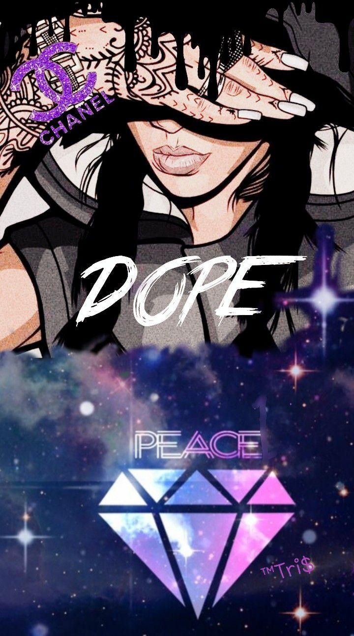 720x1300 Wallpaper, Dope, gangster girl, diamond, peace. Sick pics, Phone