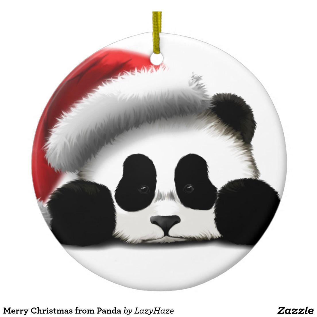 1110x1110 Merry Christmas from Panda Ceramic Ornament. Zazzle PodArtist, Phone