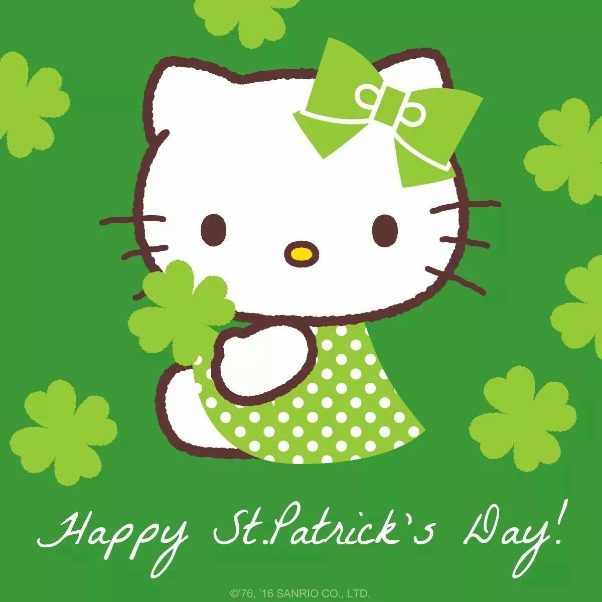 1200x1200 Hello Kitty St. Patricks Wallpaper, HD Hello Kitty St. Patricks Background on WallpaperBat, Phone