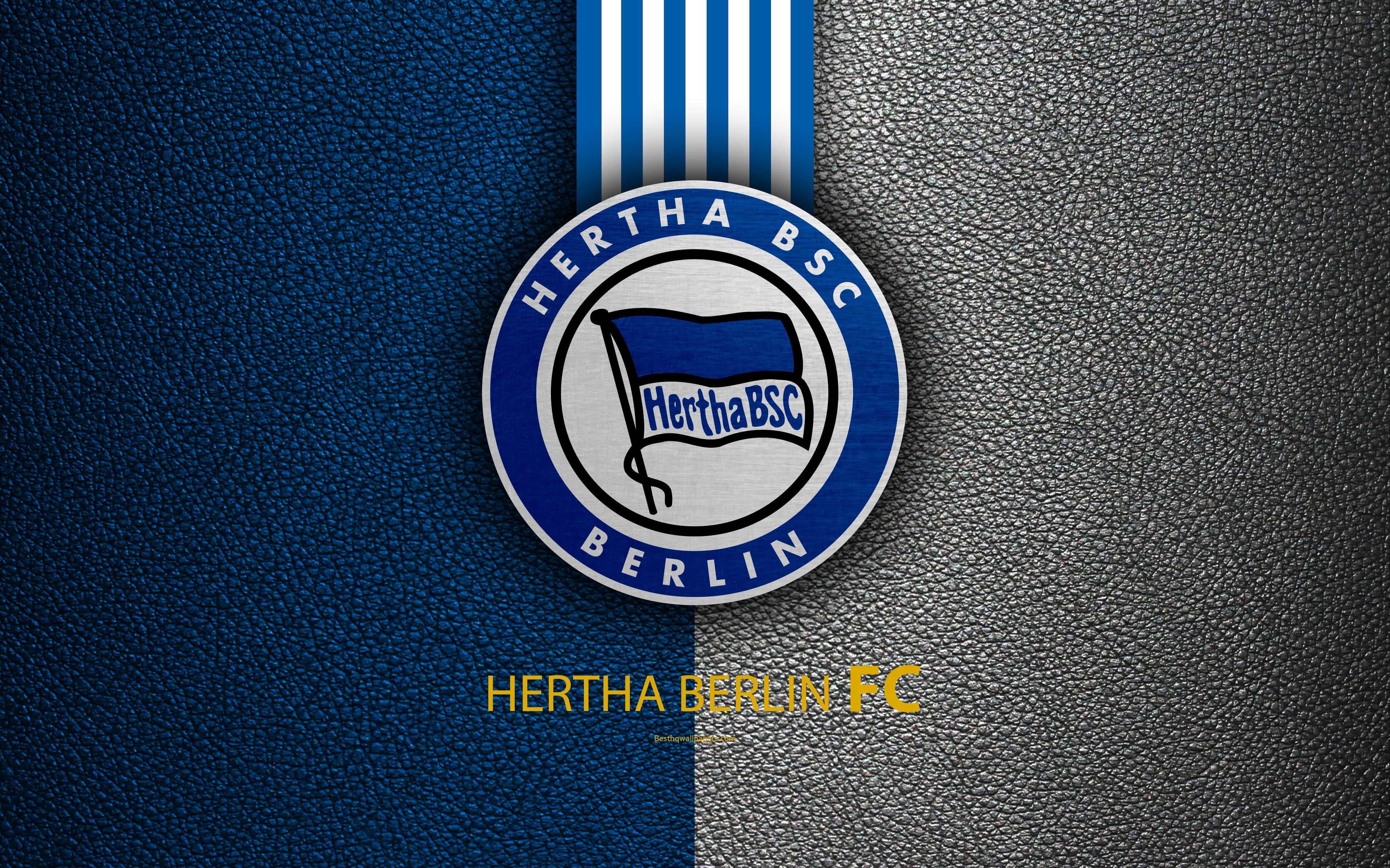 3840x2400 Download wallpaper Hertha Berlin FC, 4K, German football club, Desktop