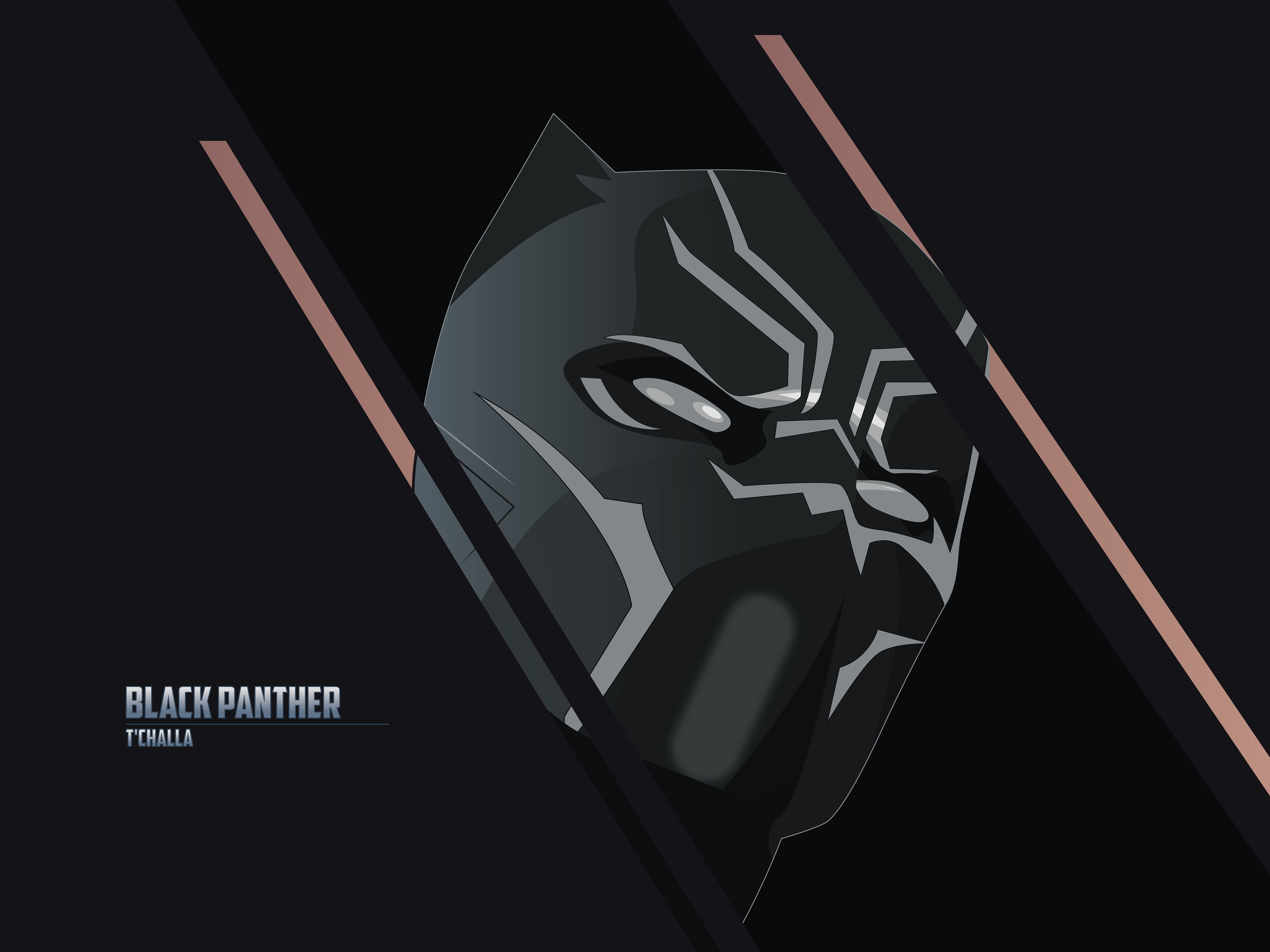 3840x2880 #Marvel Comics, #Black Panther, #Superhero, K, #Minimal, Desktop