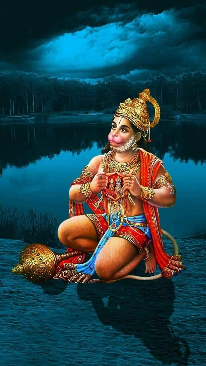 720x1280 Download Hanuman blue 4k Wallpaper, Phone