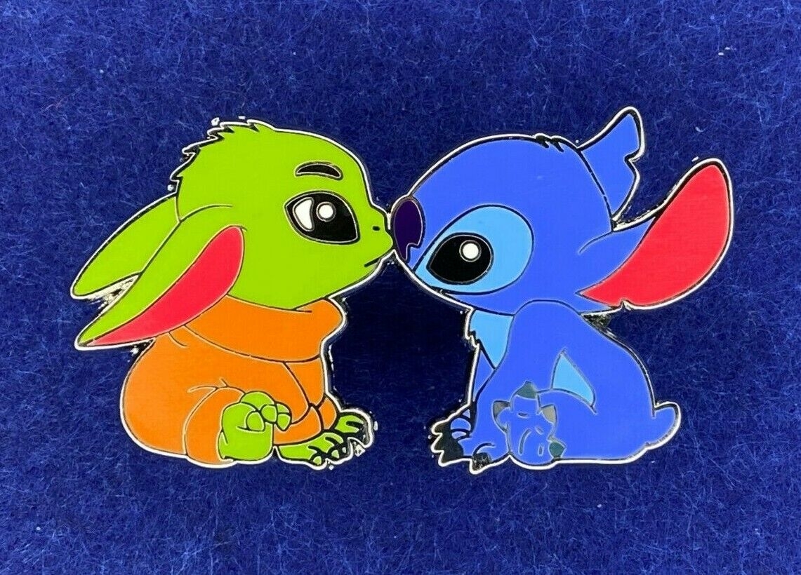 1150x820 Stitch & Grogu (Baby Yoda) Disney Star Wars Fantasy Pin The Child, Desktop