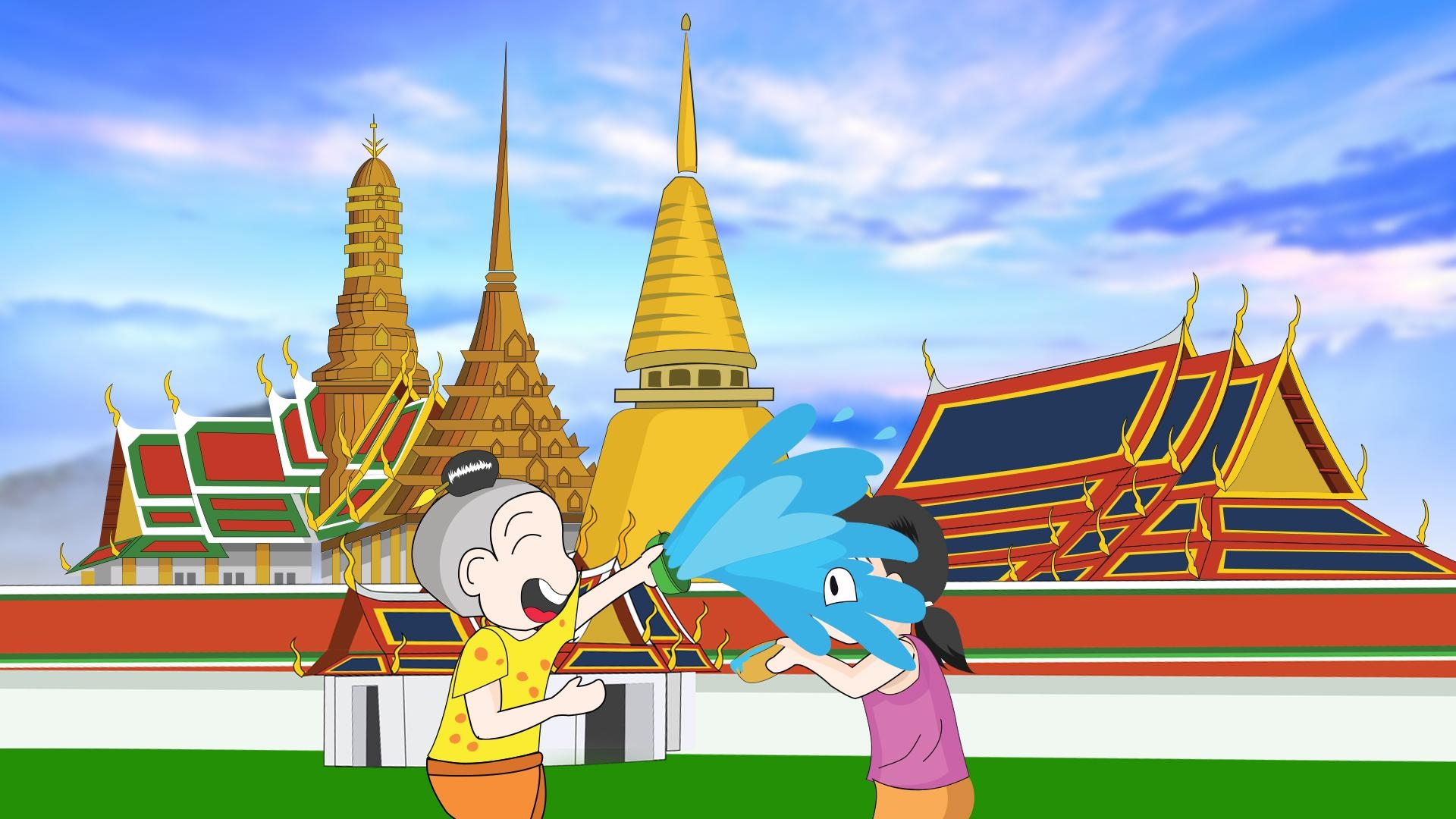 1920x1080 Songkran Festival. Graduate School of eLearning, Desktop