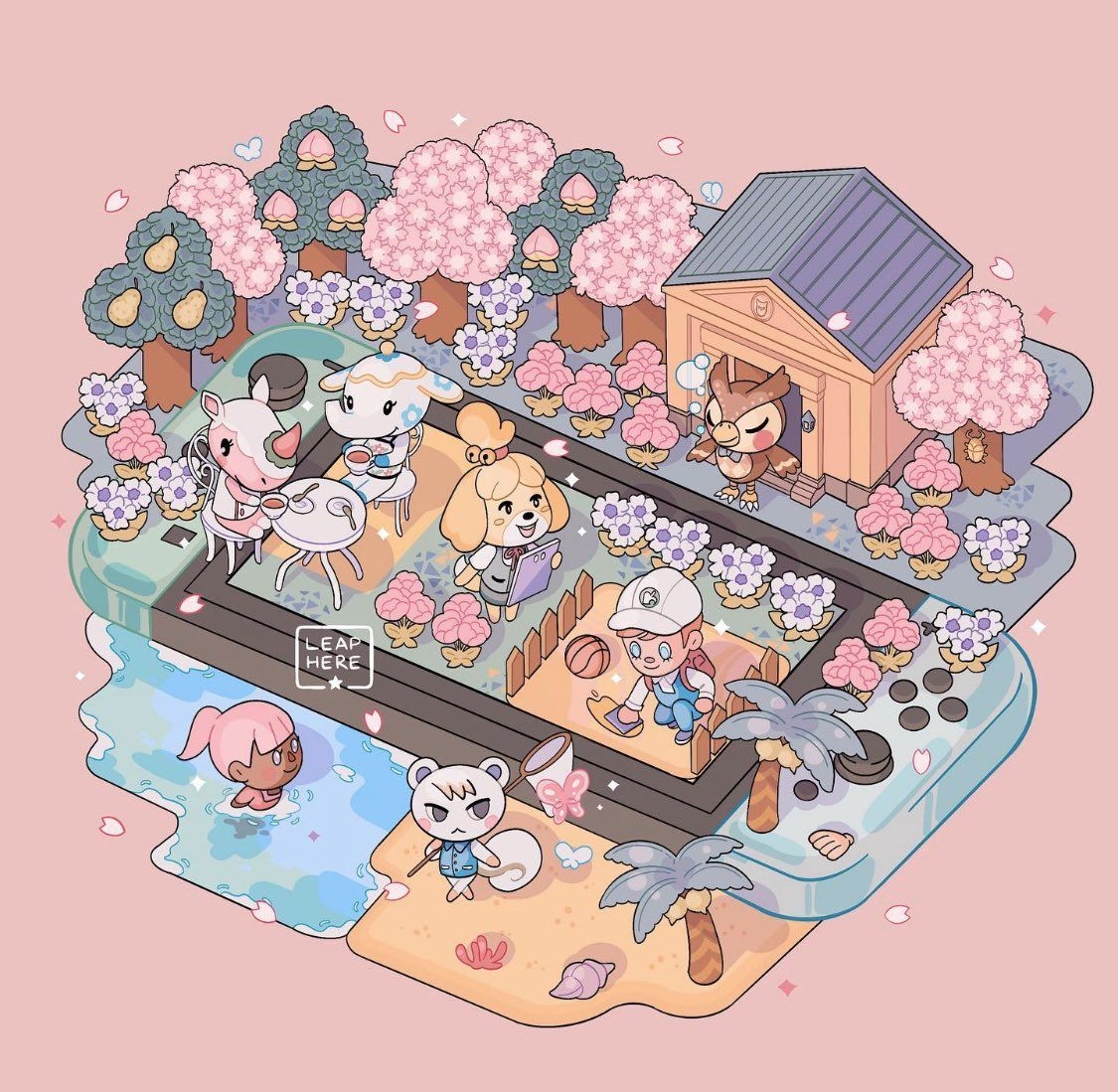 1130x1100 ✧ Leaphere on Twitter. Animal crossing fan art, New animal crossing, Animal crossing pocket camp, Desktop