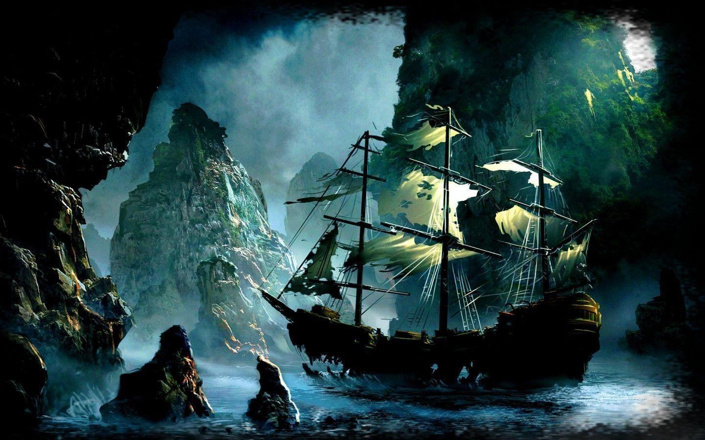 1440x900 Pirate Ship Wallpaper, Desktop