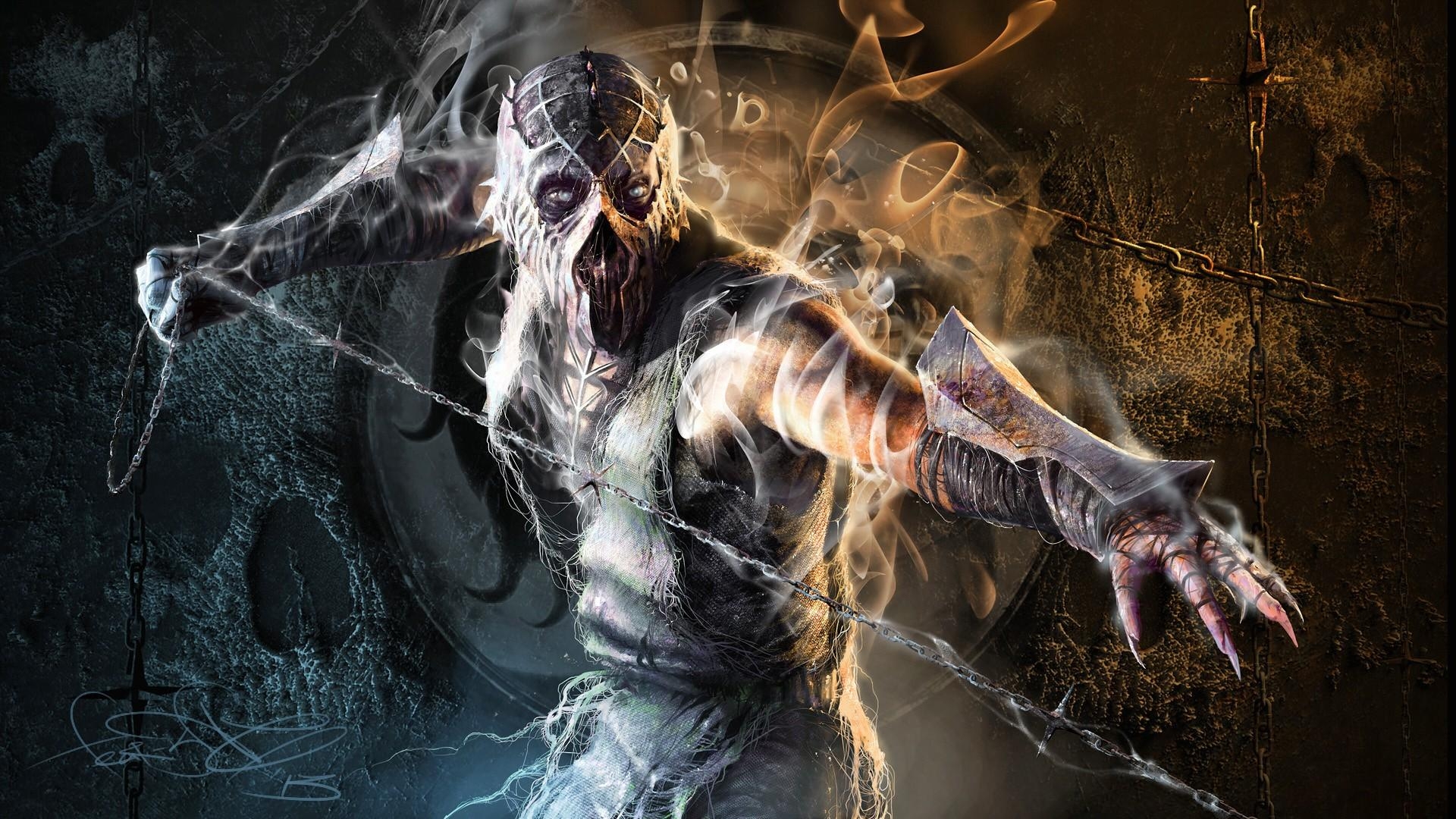 1920x1080 video games, smoke, Mortal Kombat, artwork, fan art, SAS wallpaper, Desktop