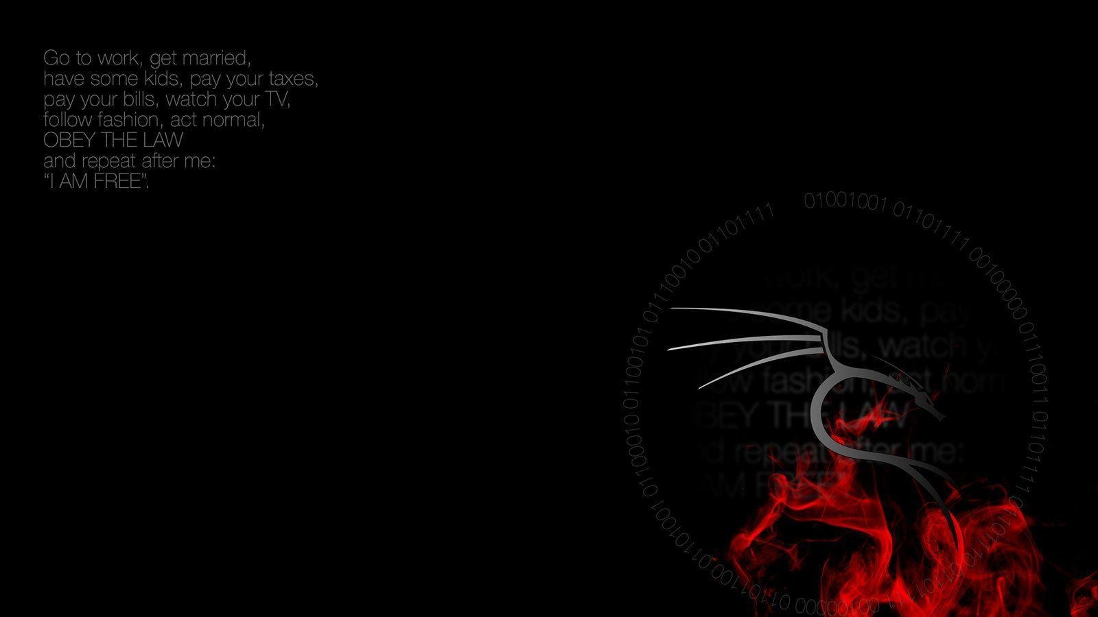 1600x900 Kali linux wallpaper 'I am free', Desktop