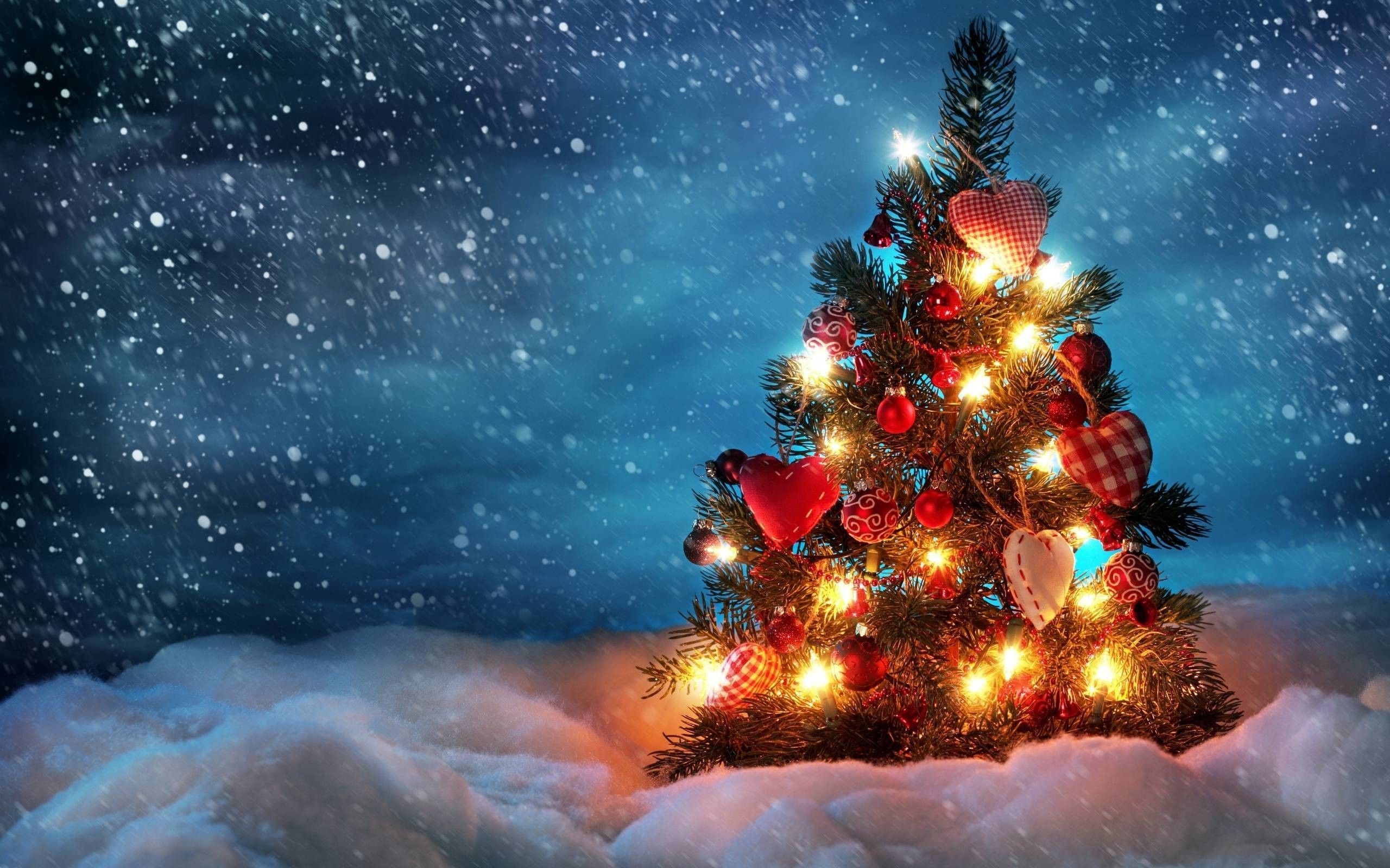 2560x1600 Christmas Snow Wallpaper Free Christmas Snow Background, Desktop