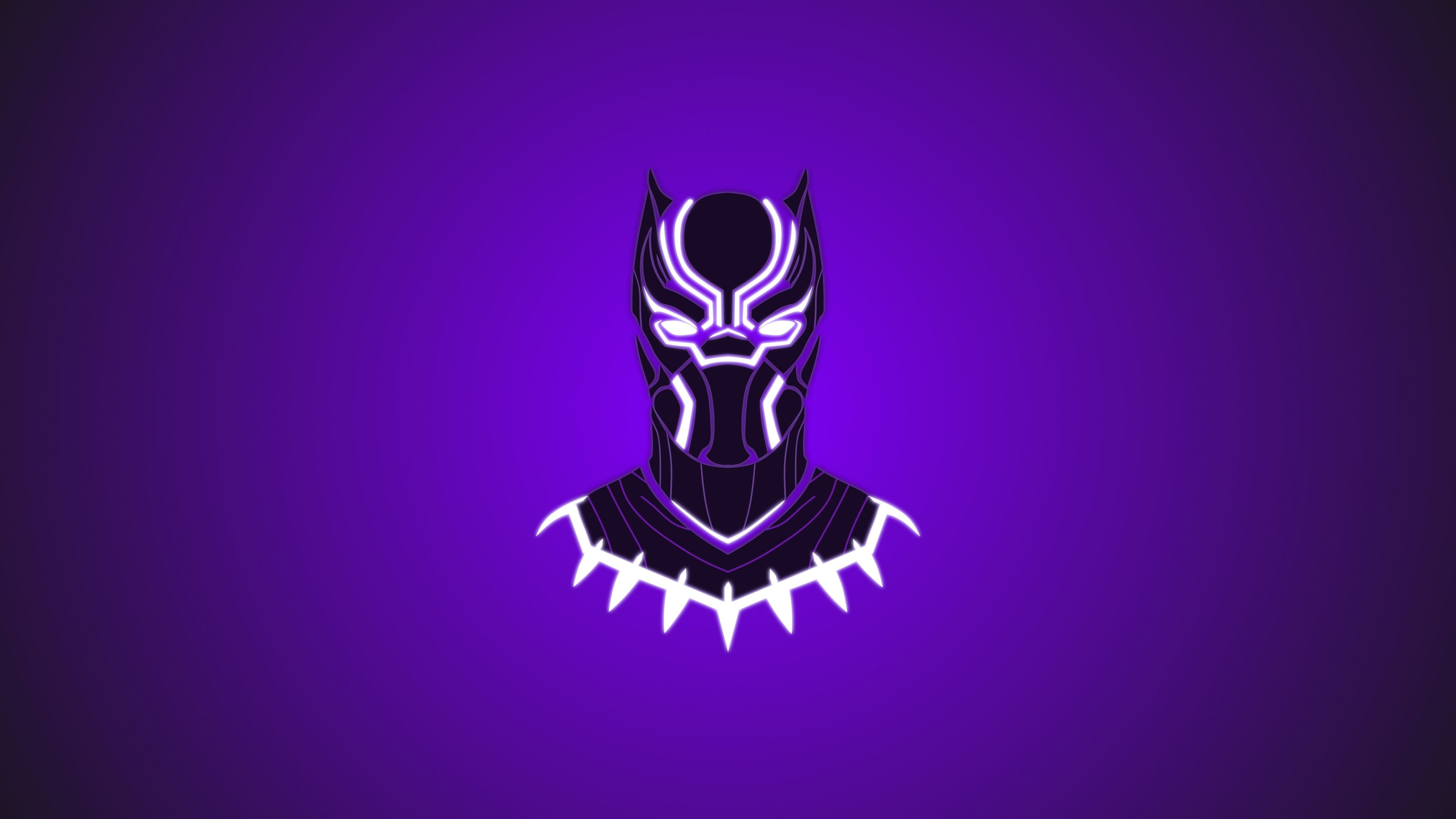 3840x2160 Download Black panther, superhero, minimal, art wallpaper, Desktop