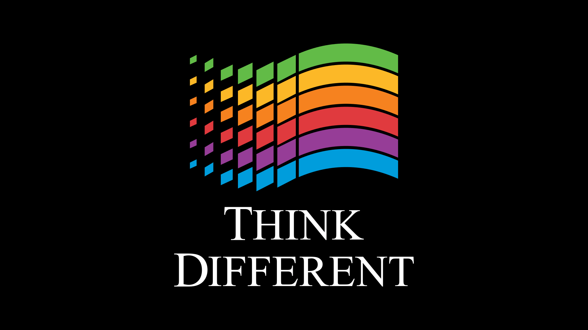 1920x1080 Think different, in the style of Microsoft Windows 3.1, Desktop