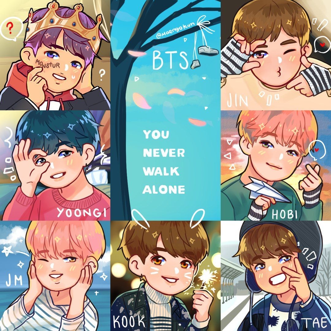 1080x1080 You Never Walk Alone Bts Anime, Phone