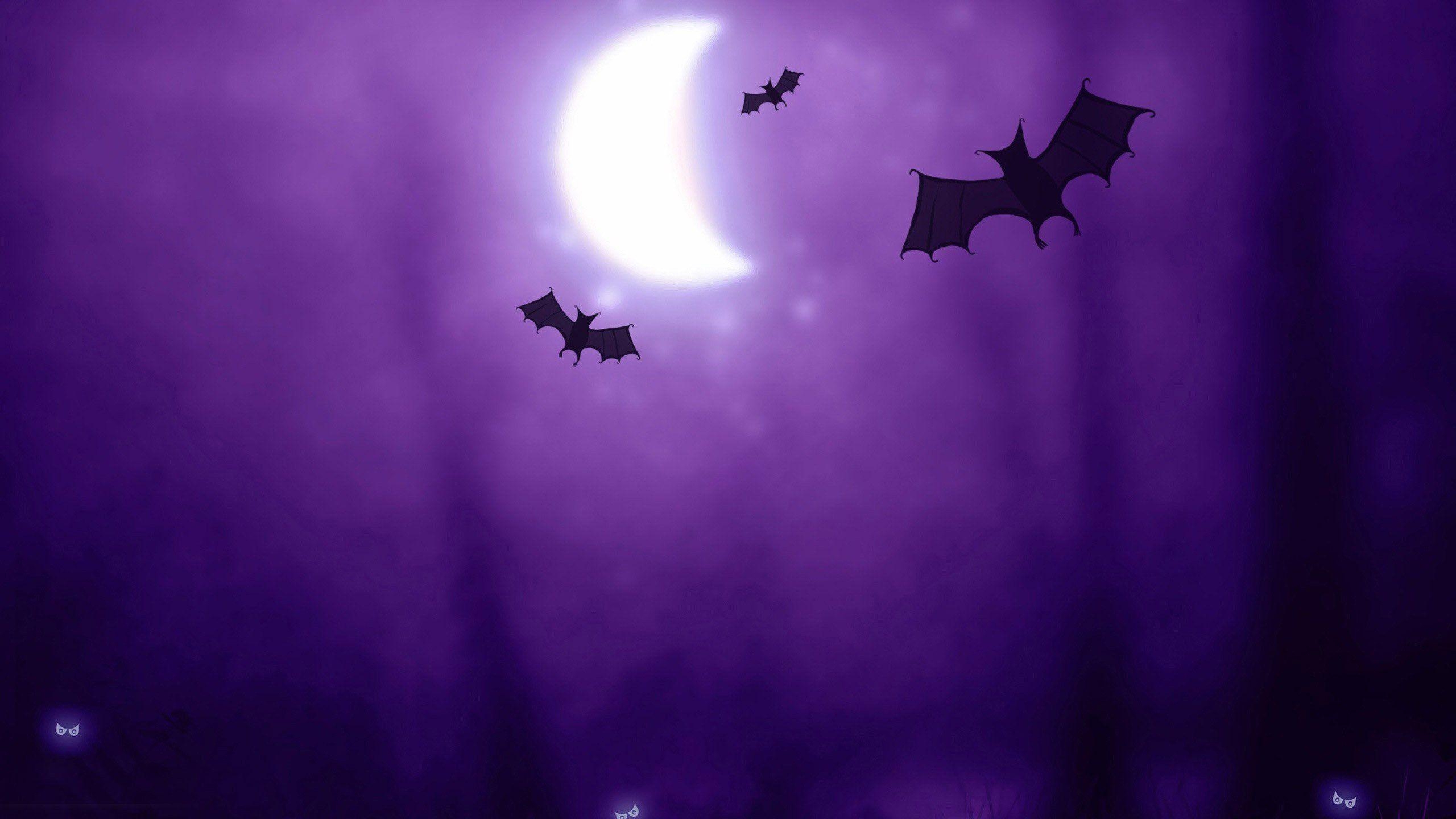 2560x1440 Purple Halloween Wallpaper, Desktop