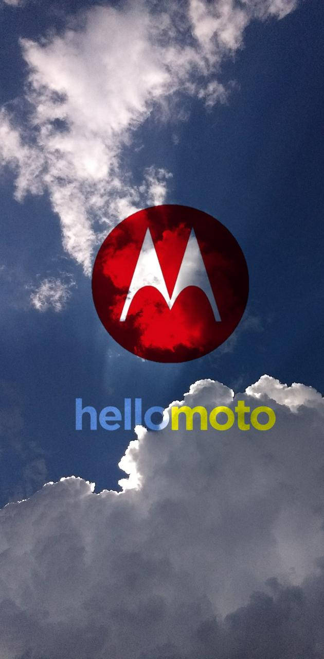 630x1280 Download Motorola Red Logo In Sky Wallpaper, Phone