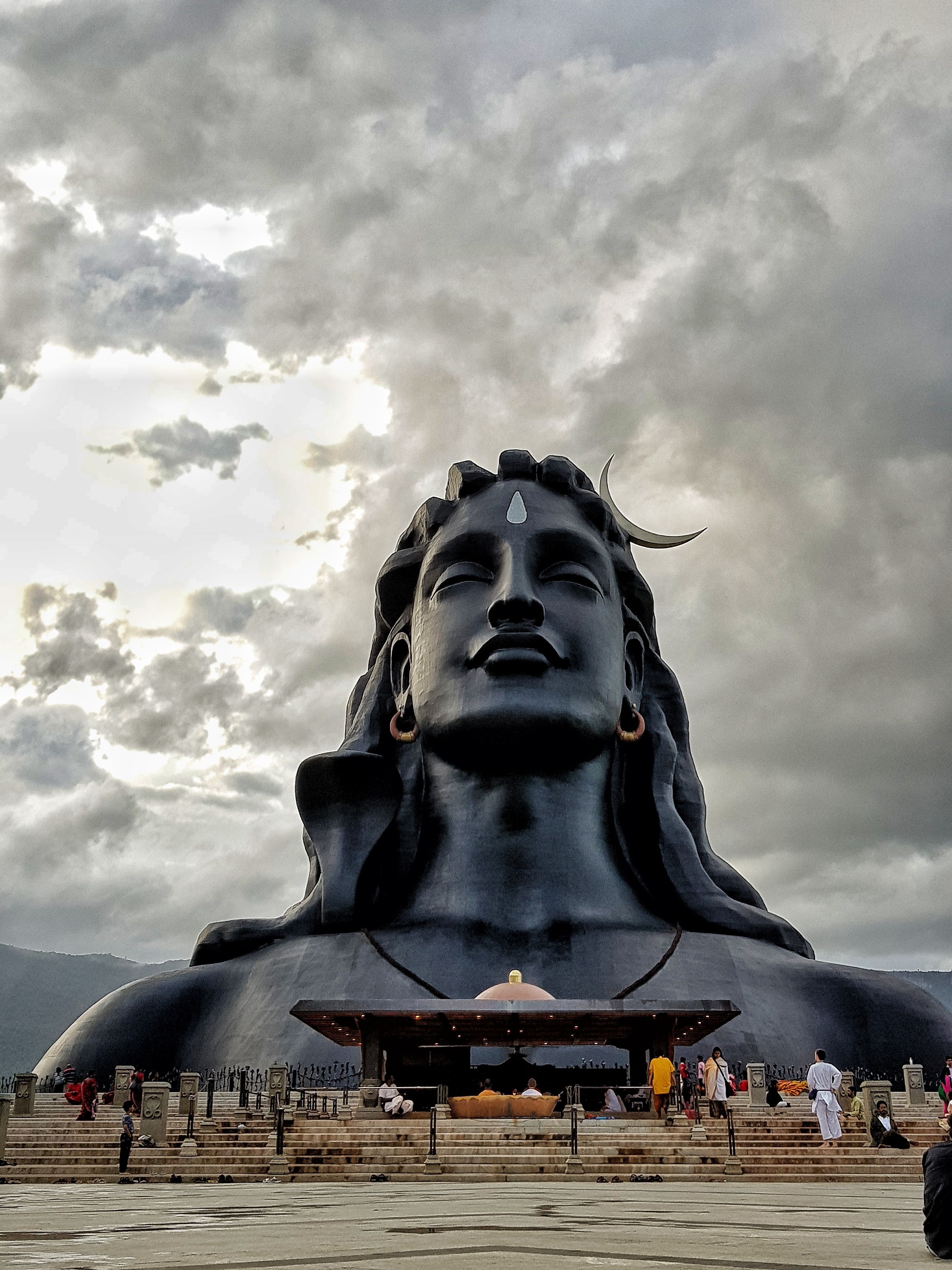 3030x4040 The 112ft Adiyogi bust at the Isha Yoga Foundation on, Phone