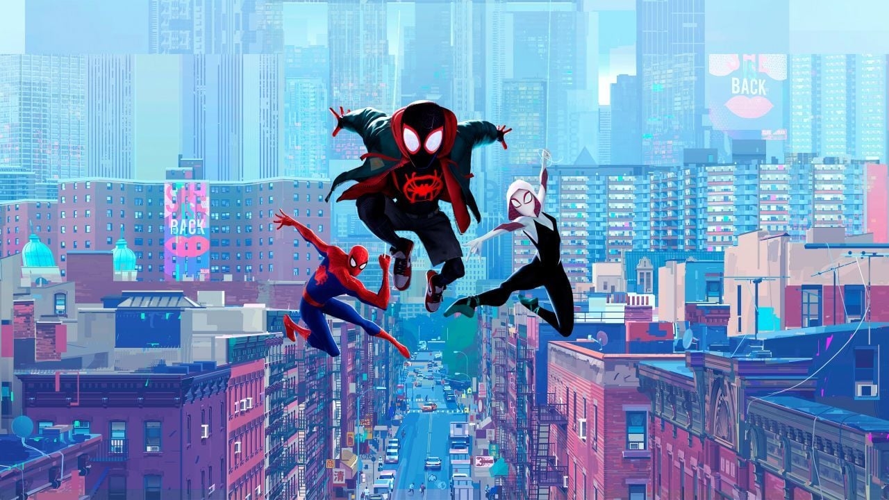 1280x720 Wallpaper Spider Man: Into The Spider Verse, Spider Gwen, Spider Man, Miles Morales, Movies,. Wallpaper For IPhone, Android, Mobile And Desktop, Desktop