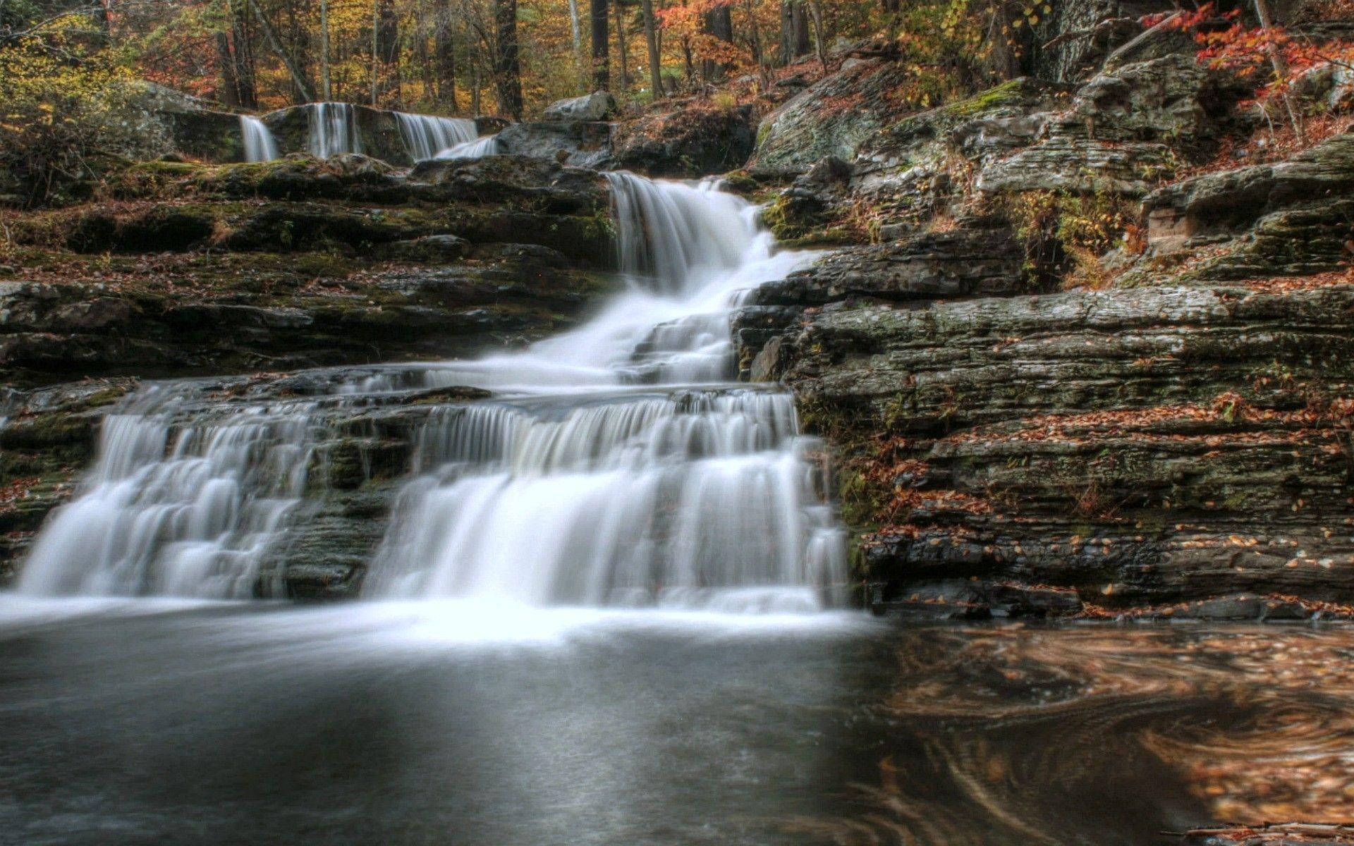 1920x1200 Waterfalls: George Childs Park Pennsylvania Delaware Water Gap Pa, Desktop