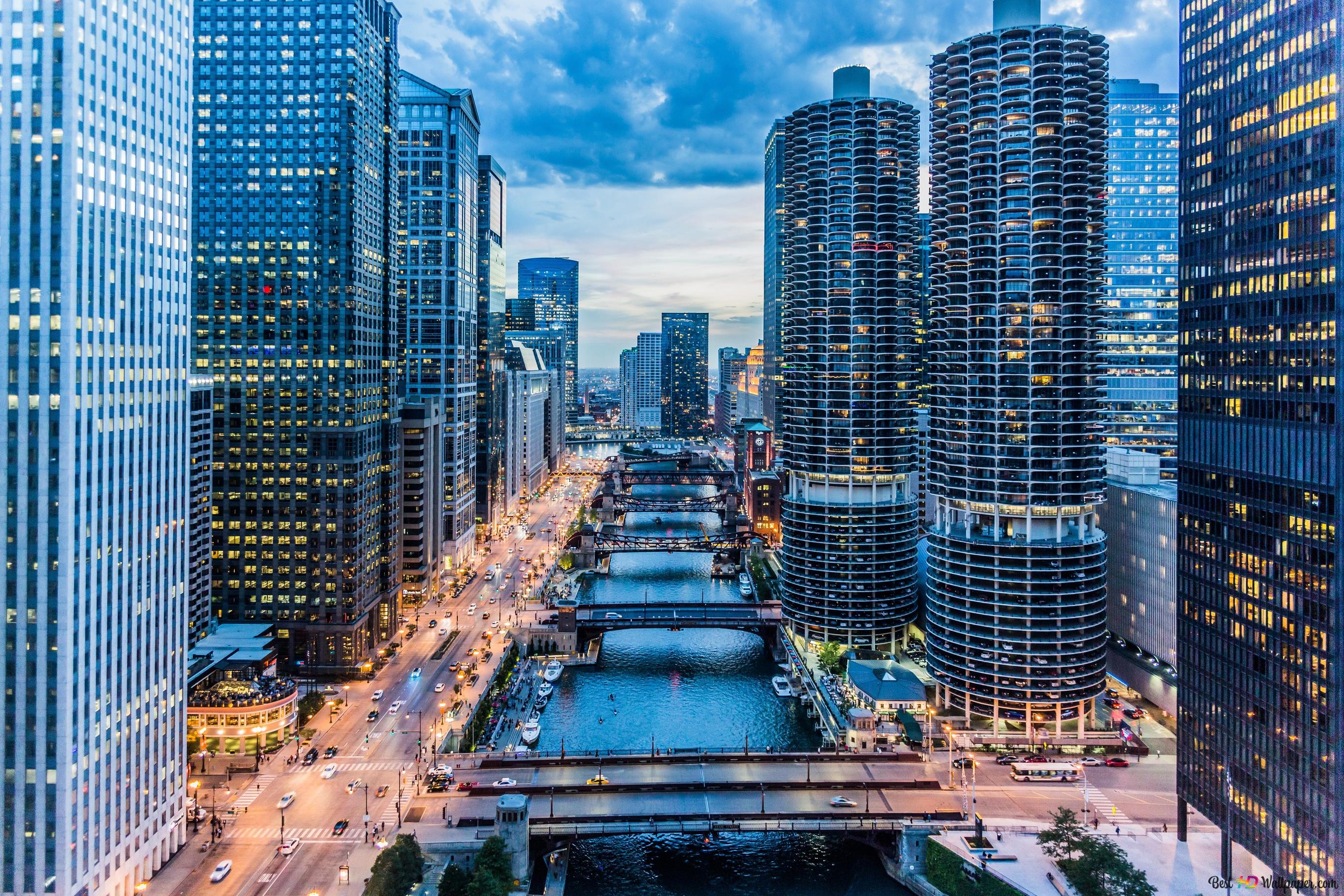 2740x1830 Chicago USA 4K wallpaper download, Desktop