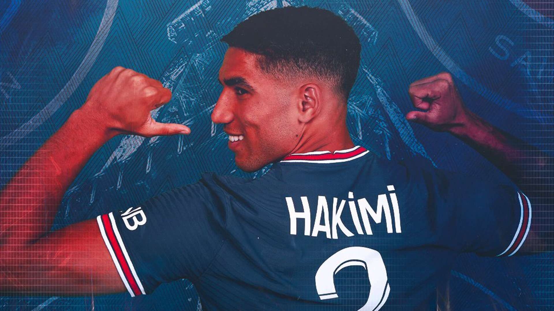 1920x1080 PSG, Achraf Hakimi prêt à jouer gardien, Desktop