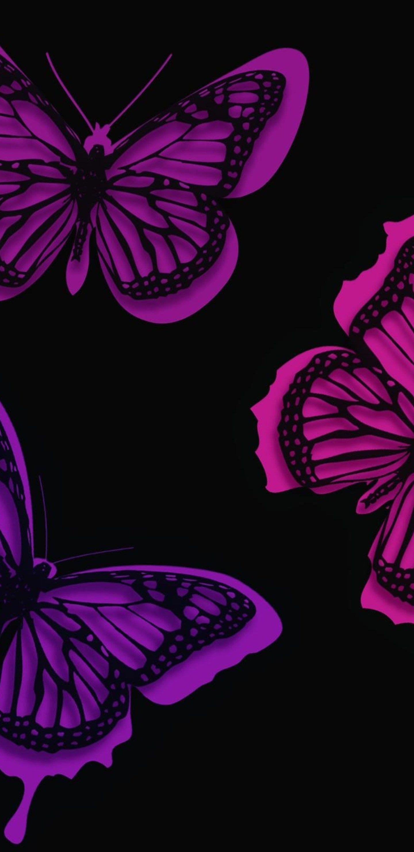 1440x2960 Pink Butterflies Artistic Samsung Galaxy Note 9, 8, S9, S8, Phone