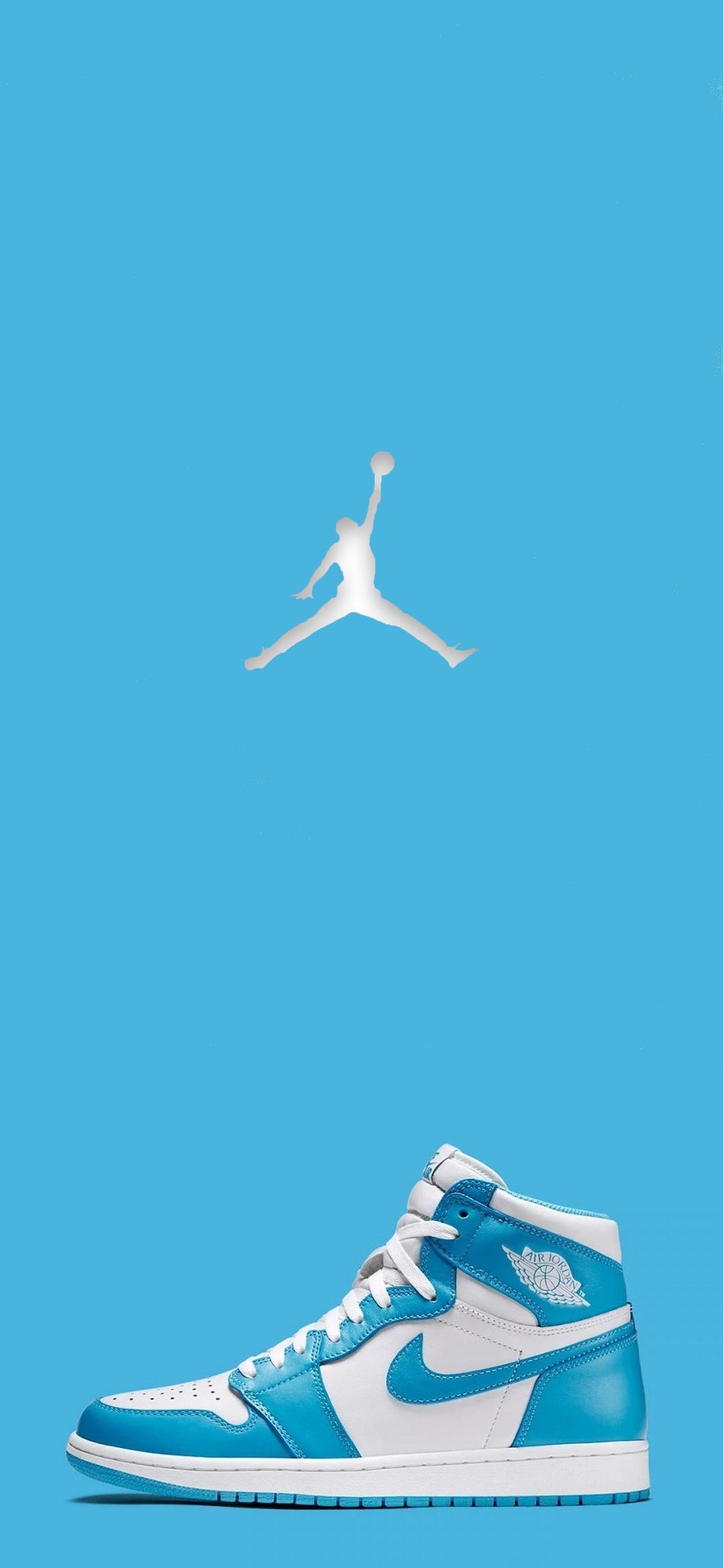 1440x3120 Air Jordan 1's (UNC). Jordan logo wallpaper, Jordan shoes wallpaper, Sneakers wallpaper, Phone