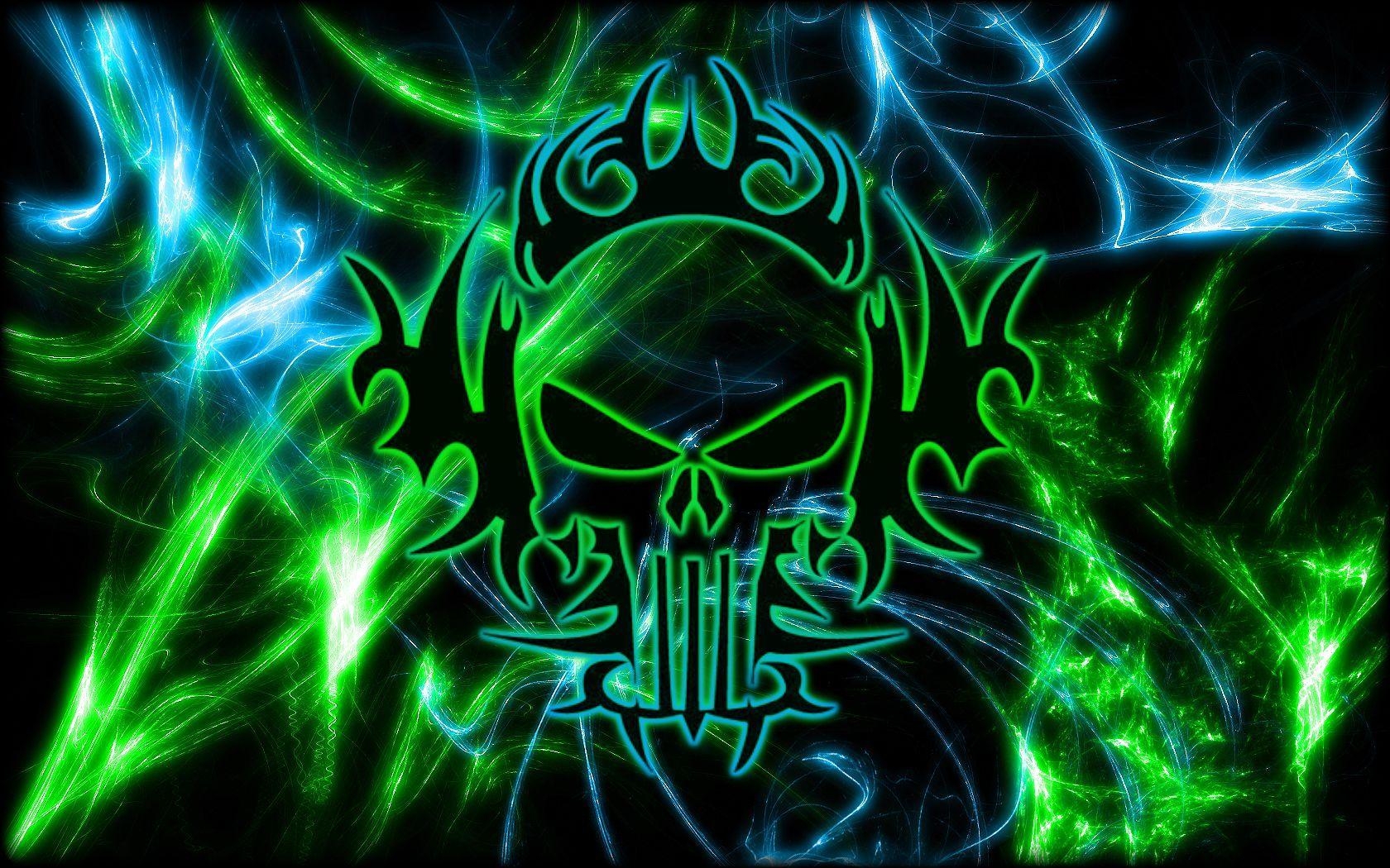 1680x1050 Neon Skull Wallpaper Free Neon Skull Background, Desktop