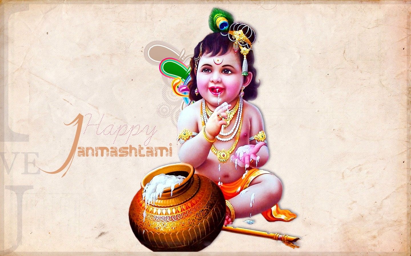 1440x900 Krishna Janmashtami HD Image 3D Wallpaper Timeline Cover Pics, Desktop