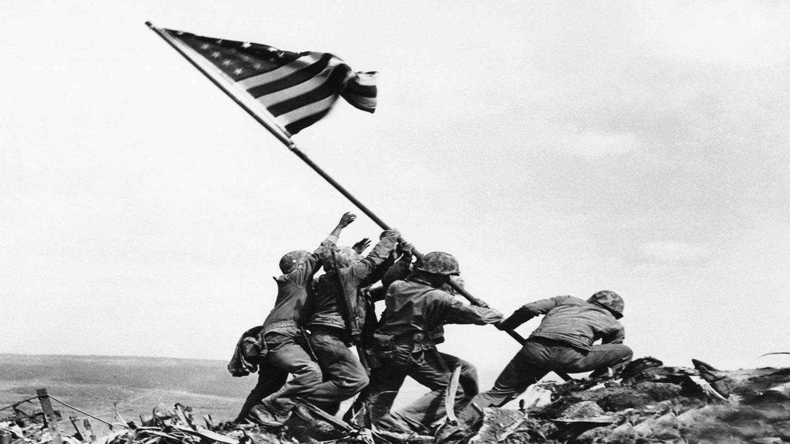 1600x900 1945: The Marines at Mt Suribachi. Babalú Blog, Desktop