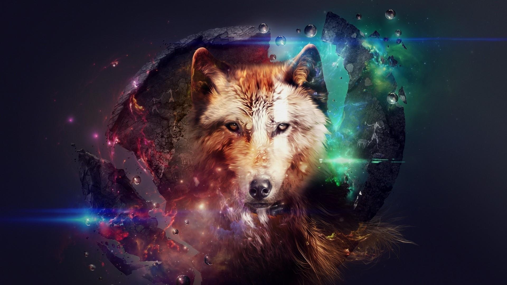 1920x1080 Wolf Art Wallpaper, Desktop