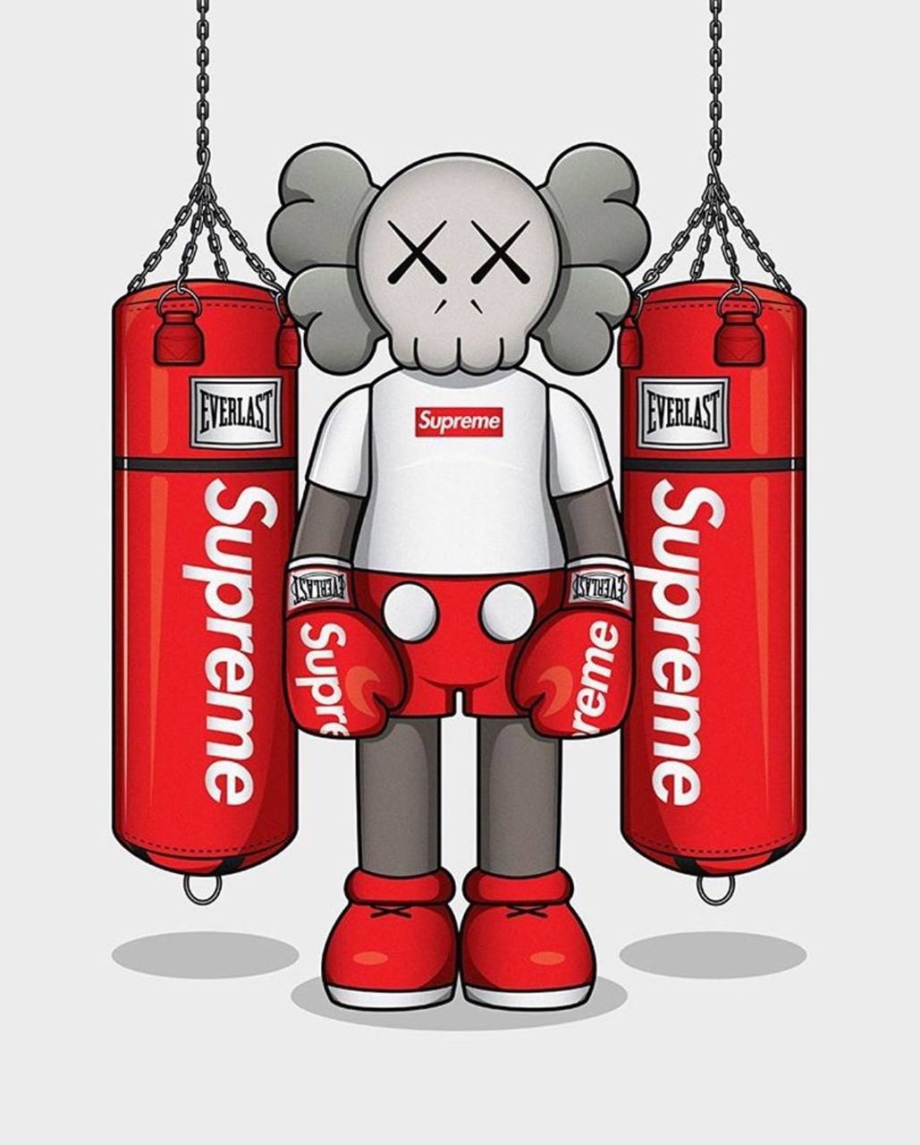 1030x1280 Kaws X Supreme Wallpaper, Phone