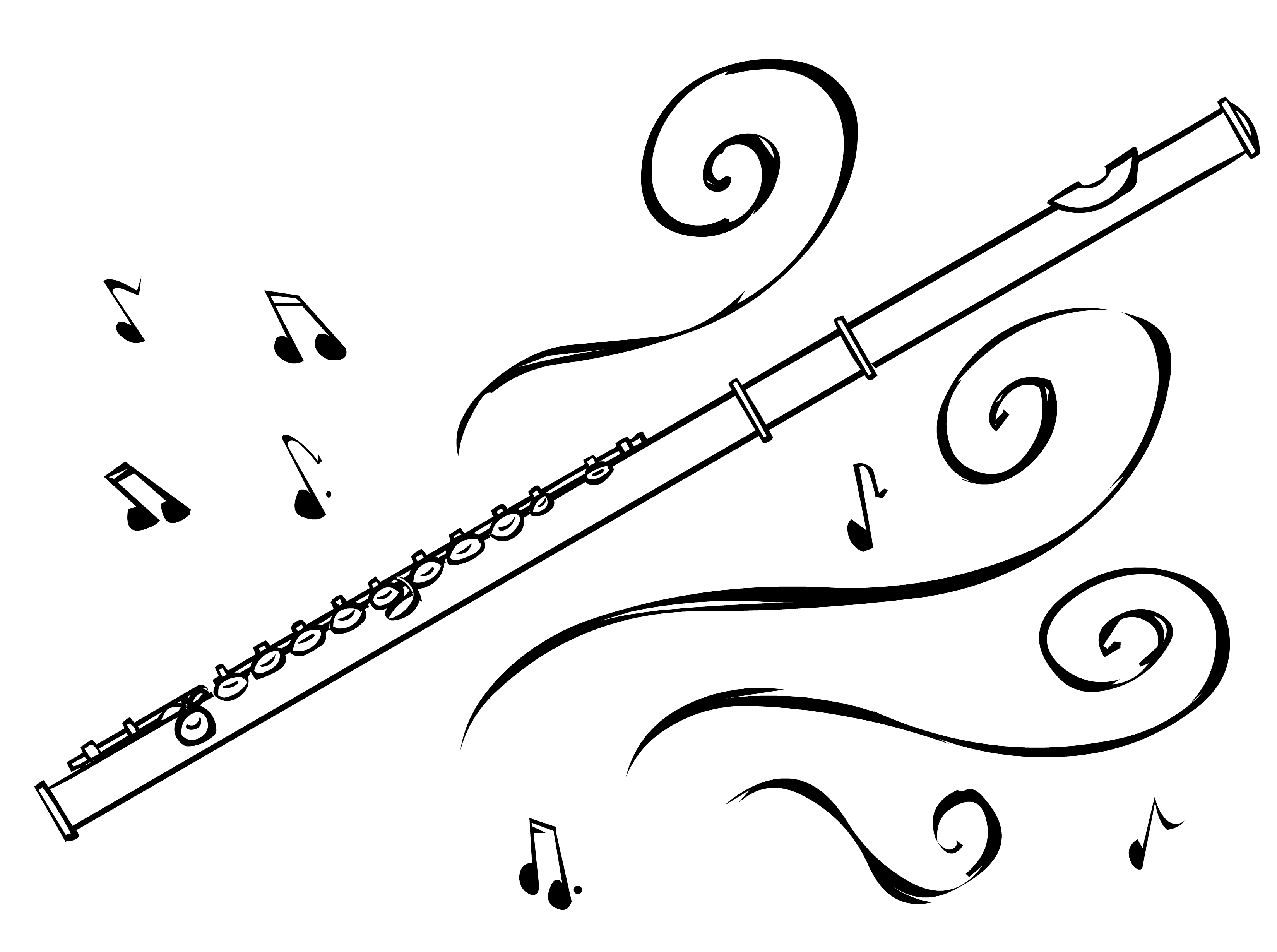 3300x2460 flute drawing I Love. Flute drawing, Music, Desktop