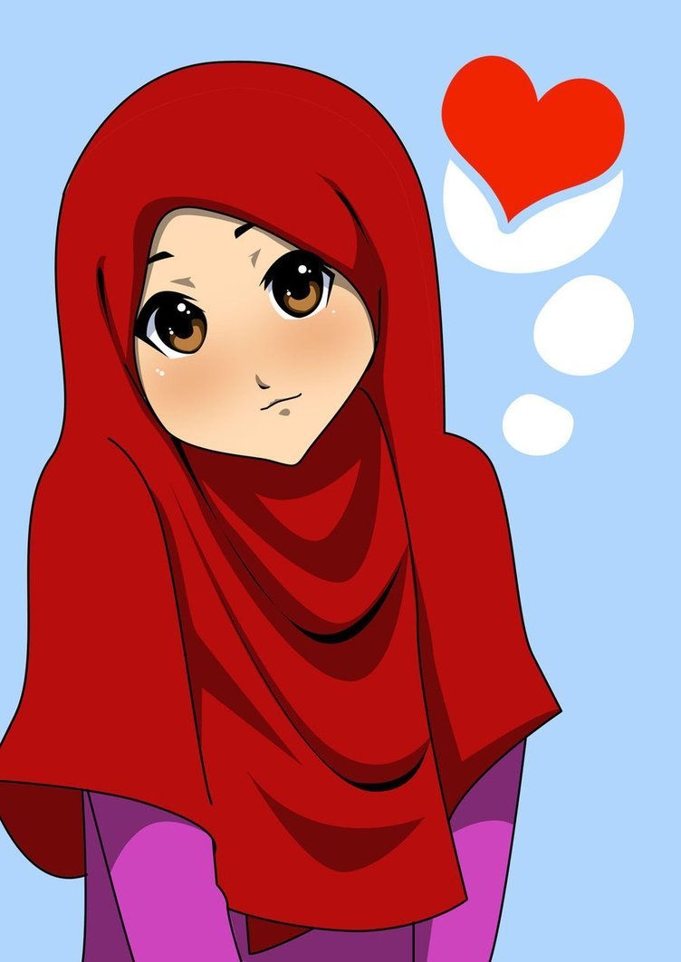 760x1070 love. Anime muslim, Hijab cartoon, Phone